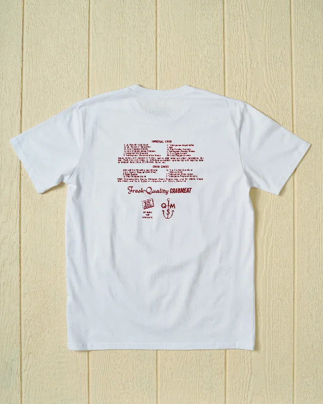 Quality Crabmeat Tee in White