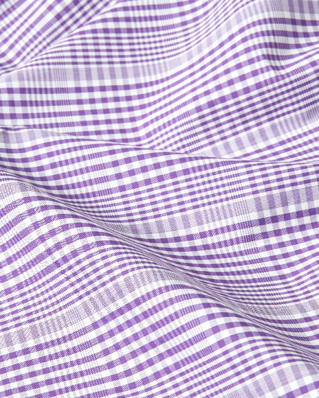 Western Sea-Washed Shirt in Purple Glen Plaid