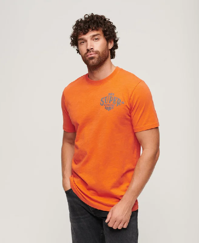 Workwear Scripted Graphic T-Shirt | Denim Co Rust Orange Slub